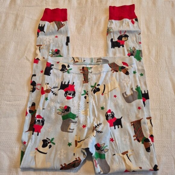 Hanna Andersson boys size size 140 or 10 pajama pants holiday dog print vguc - Picture 2 of 4